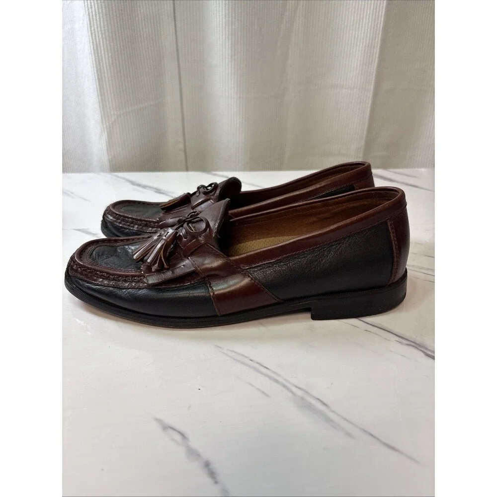 Johnston & Murphy Aragon Il Kiltie Tassel Loafer Men's 10M Brown Black Shoe
